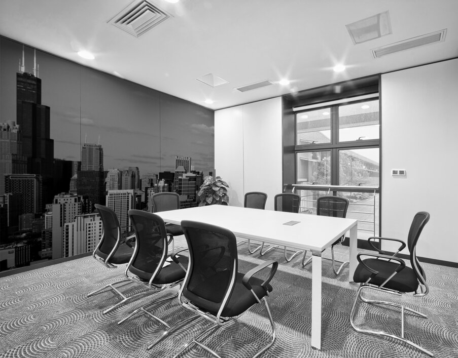 downtown chicago willis tower  panoramic 1210 Pra Wall Printing