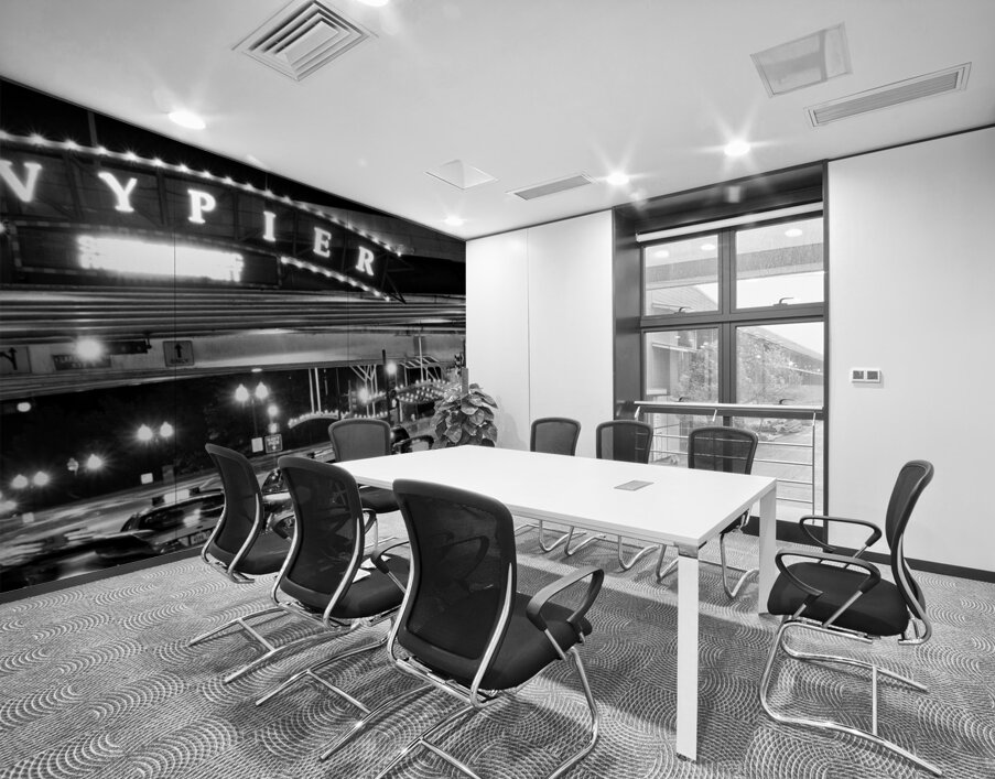 navy pier sign at night  panoramic 76 Pier 13k.jp Wall Printing