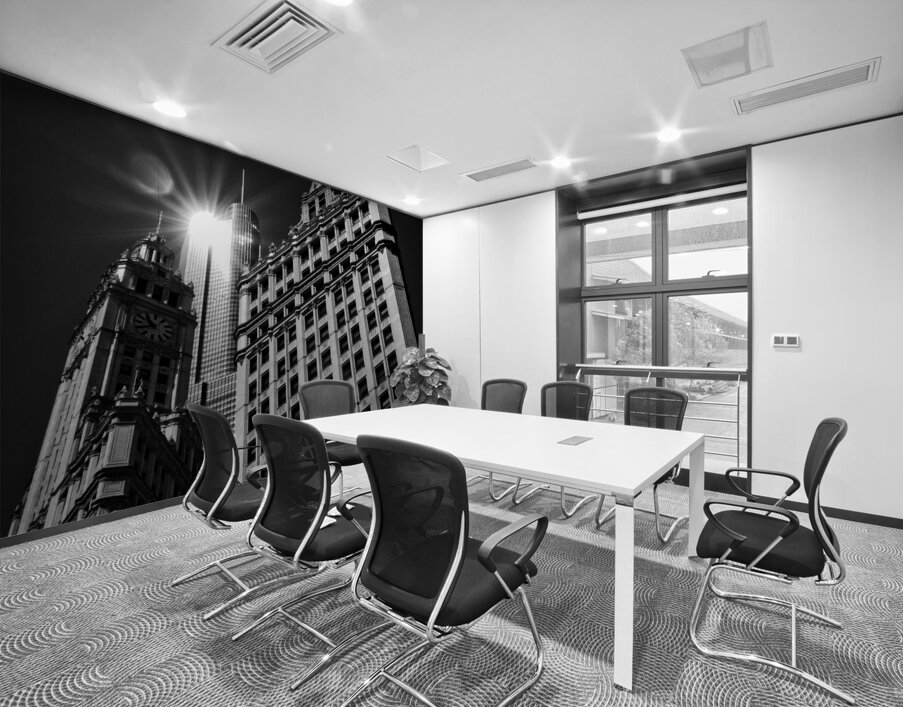 sun reflection off trump tower over wrigley build 1708133052.9496 Wall Printing