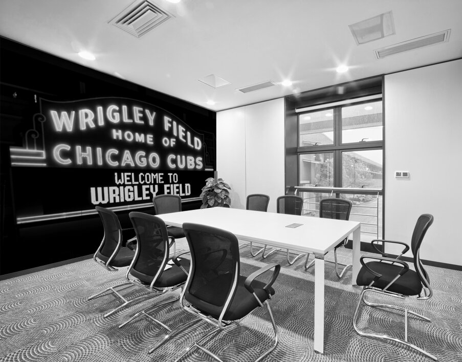 wrigley field home of chicago cubs  square 64 Hom Wall Printing