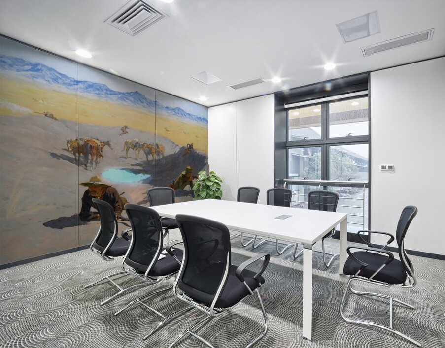 frederic remington watering hole western art Wall Printing