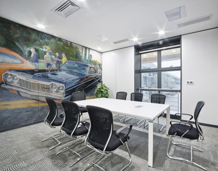 1964 Blue Chevrolet Impala X 4 Wall Printing