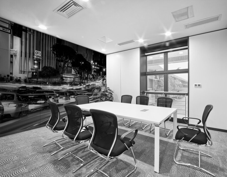 rush hour traffic on wilshire boulevard  horizont Wall Printing