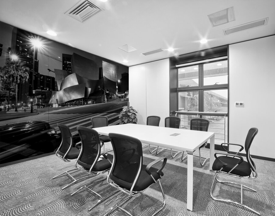 walt disney concert hall at night  square 2149 Co Wall Printing