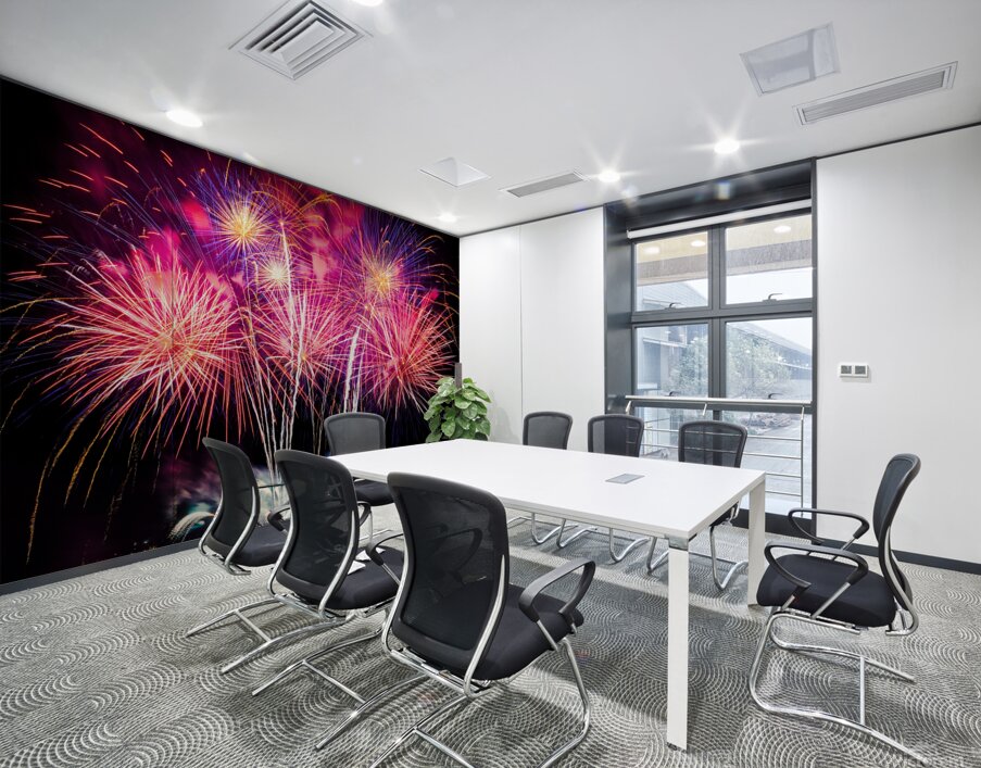 NYE 2023 Philadelphia Blue and Pink 1x1 Wall Printing