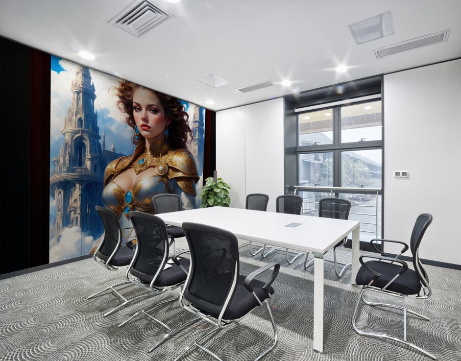 Portrait Of Usella Captivating AI Concept Art by Xzendor7 Wall Printing