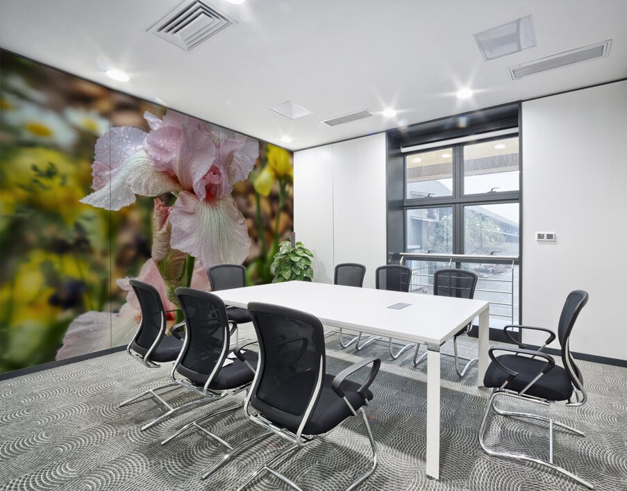 Pink Iris Wall Printing