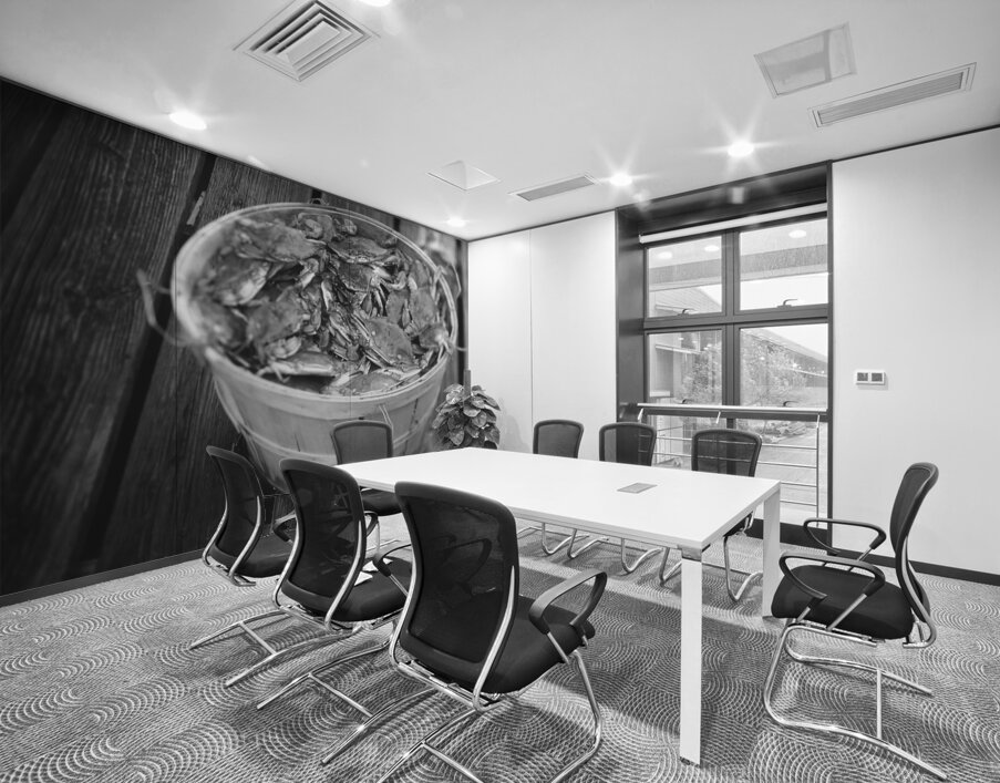 High angle view of crabs in a basket Maryland US 79429 Wall Printing