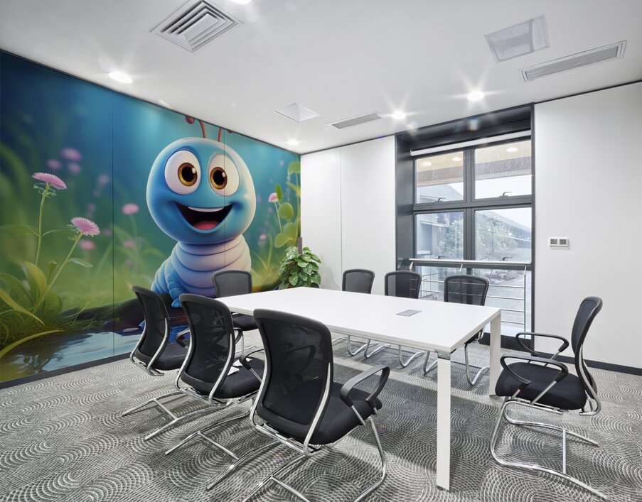 14 cute little cartoon looking worm Wall Printing