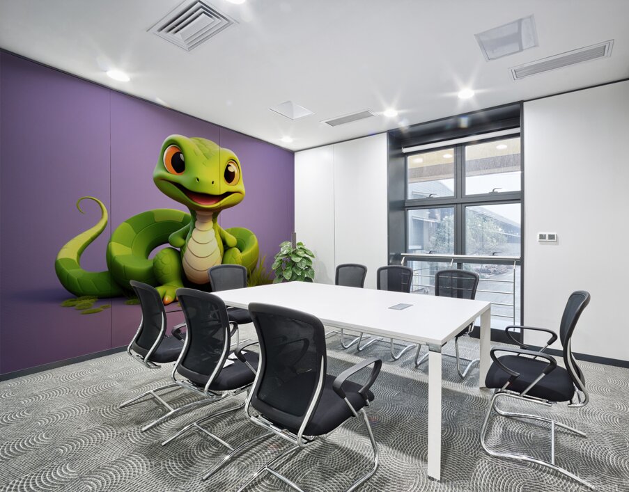 2 cute little cartoon looking snake Wall Printing