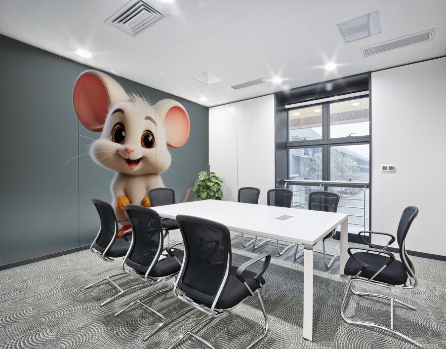 44 cute little cartoon looking mouse Wall Printing