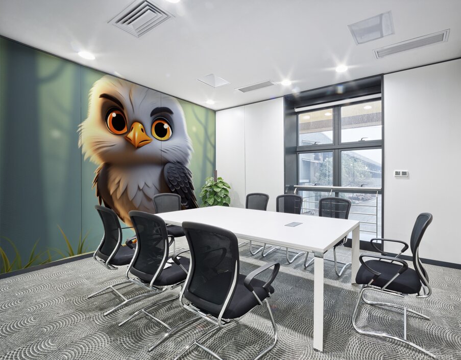 11 cute little cartoon looking hawk Wall Printing