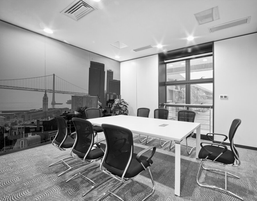 bay bridge telegraph hill  square 2038 Telegraph Wall Printing