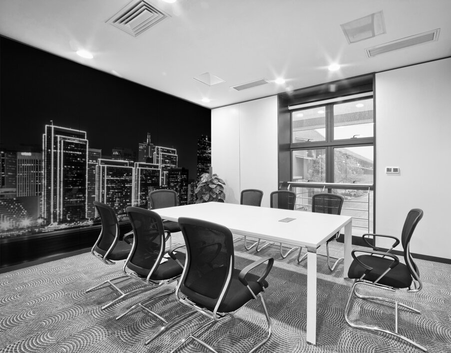 downtown san francisco skyline at night  panorami Wall Printing