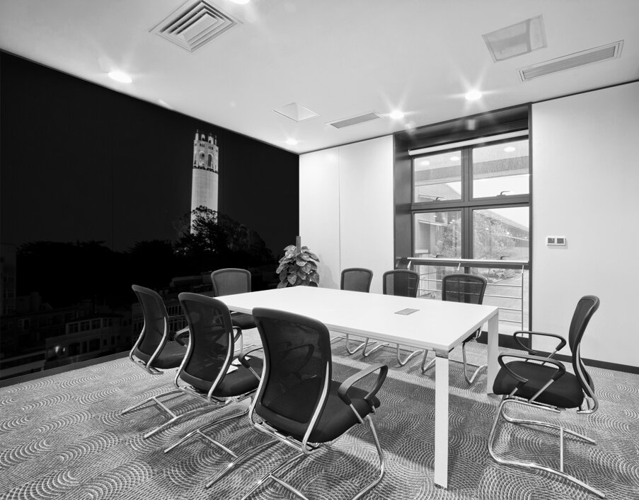 coit tower from russian hill  panoramic 494 Coit Wall Printing