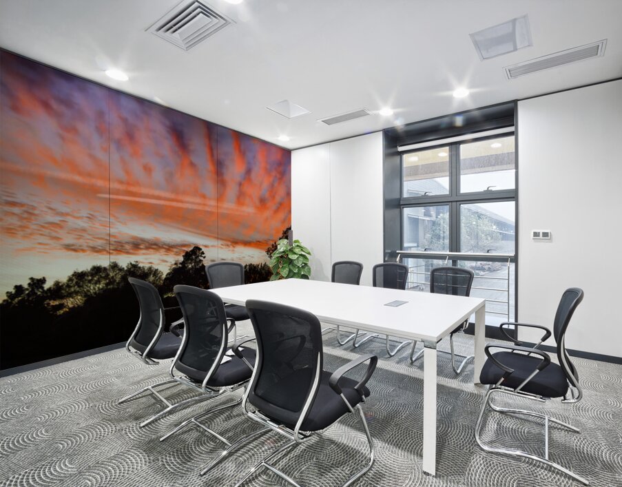 Airplane Contrails in the Sky Wall Printing