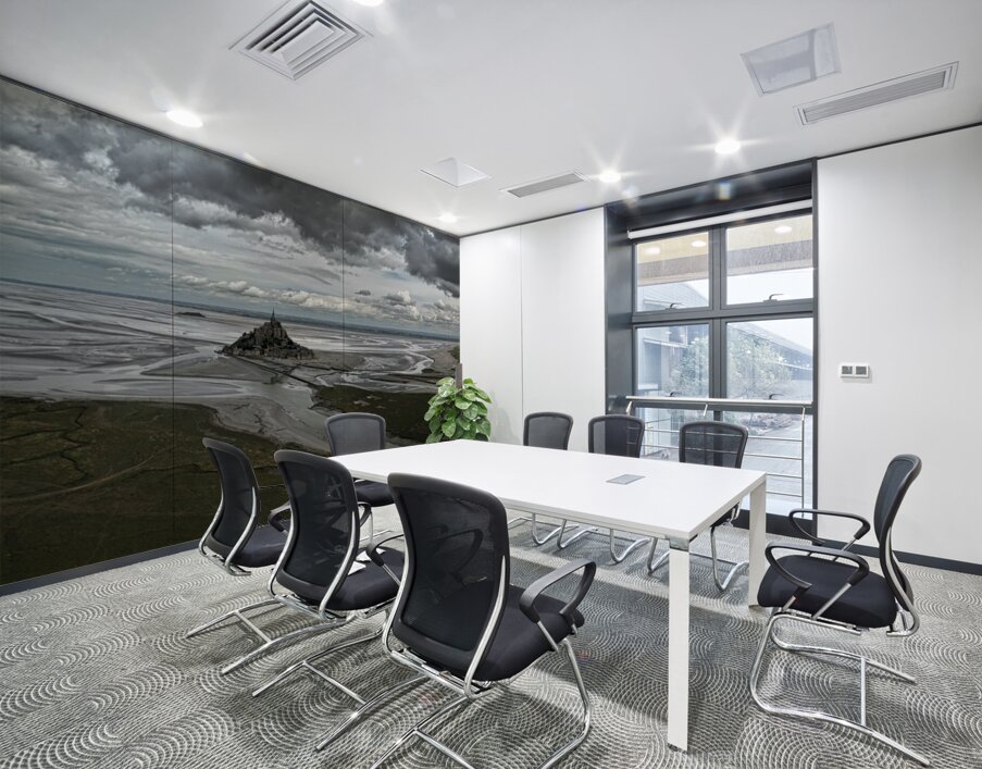 Mont  Saint Michel Overhead Panorama Wall Printing