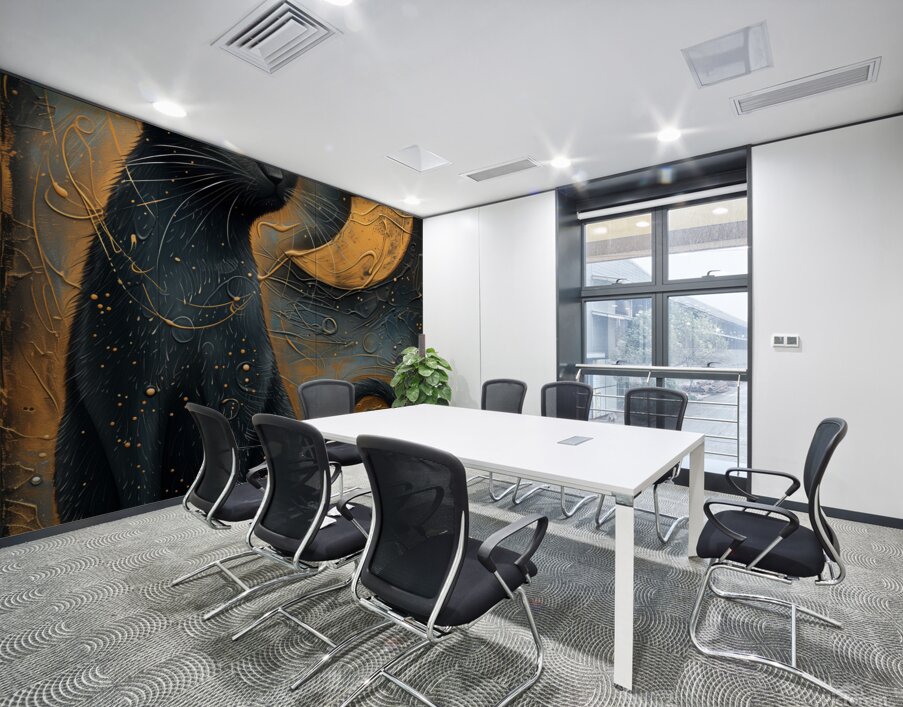 Whiskers and Cosmos Wall Printing