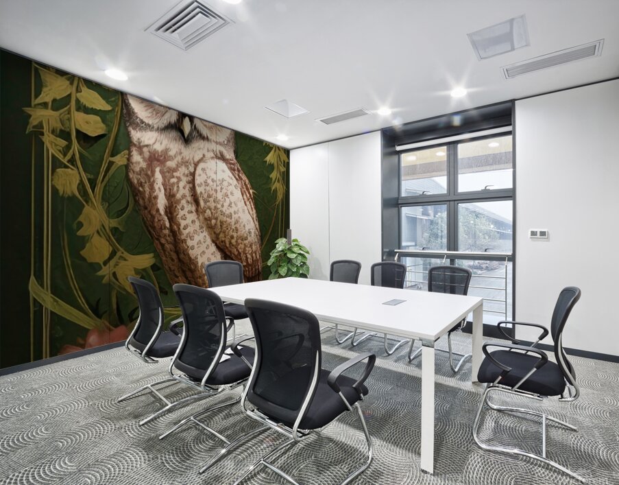 artistic owl vines plants flower decoration ornat Wall Printing