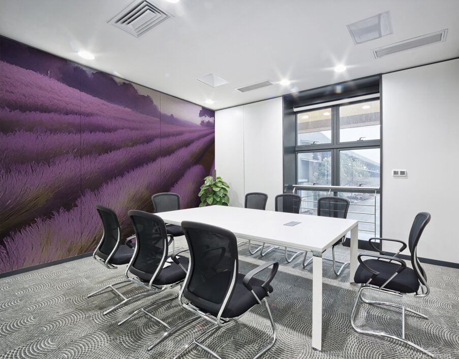 lavendar field nature setting landscape farm crop Wall Printing