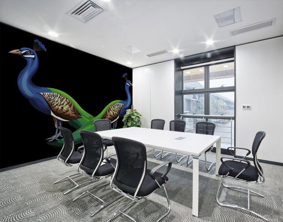 peacocks birds animals peafowls peafowls wildlife Wall Printing