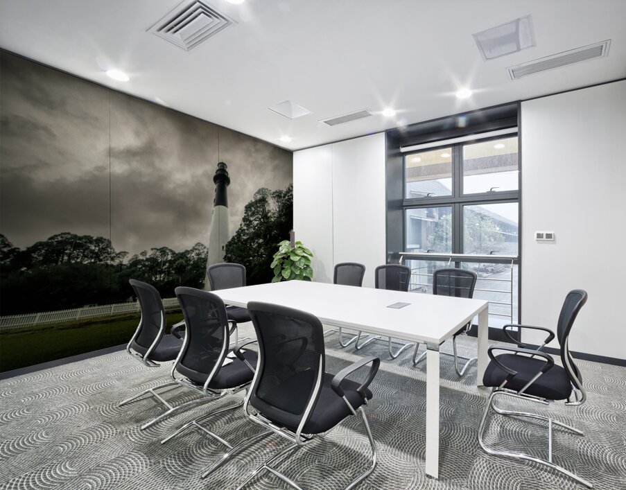 Hunting Island Lighthouse Hurricane Coming Wall Printing