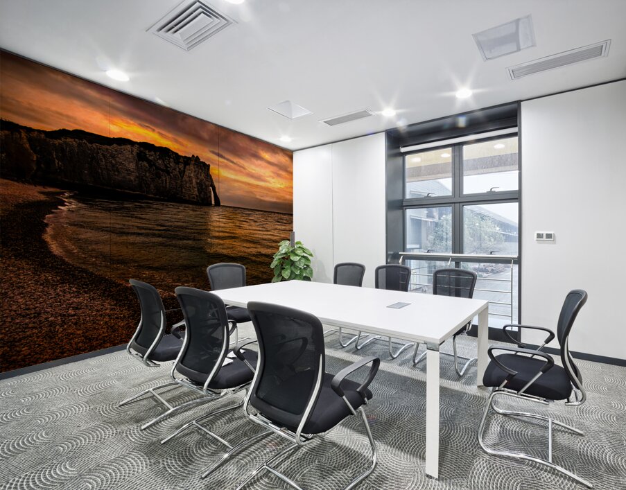 Normandy France Etretat Cliff Sunset Wall Printing