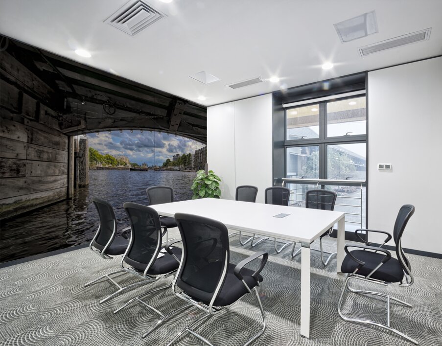 Amsterdam Bridge Framing Canal Wall Printing