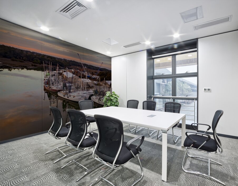 South Carolina Shrimpers at Sunset Wall Printing