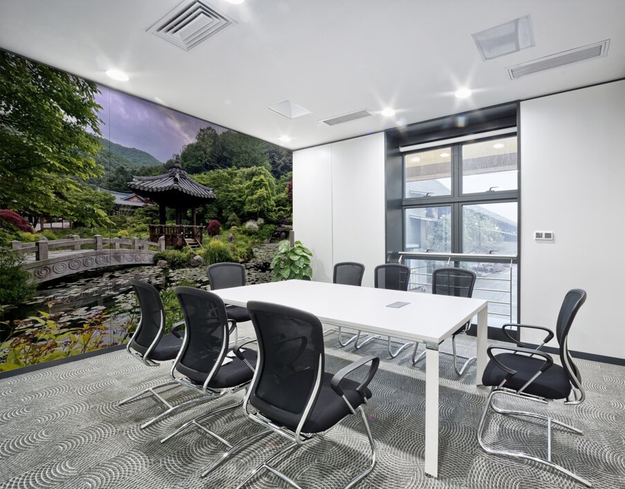 Pavilion Garden of Morning Calm Wall Printing