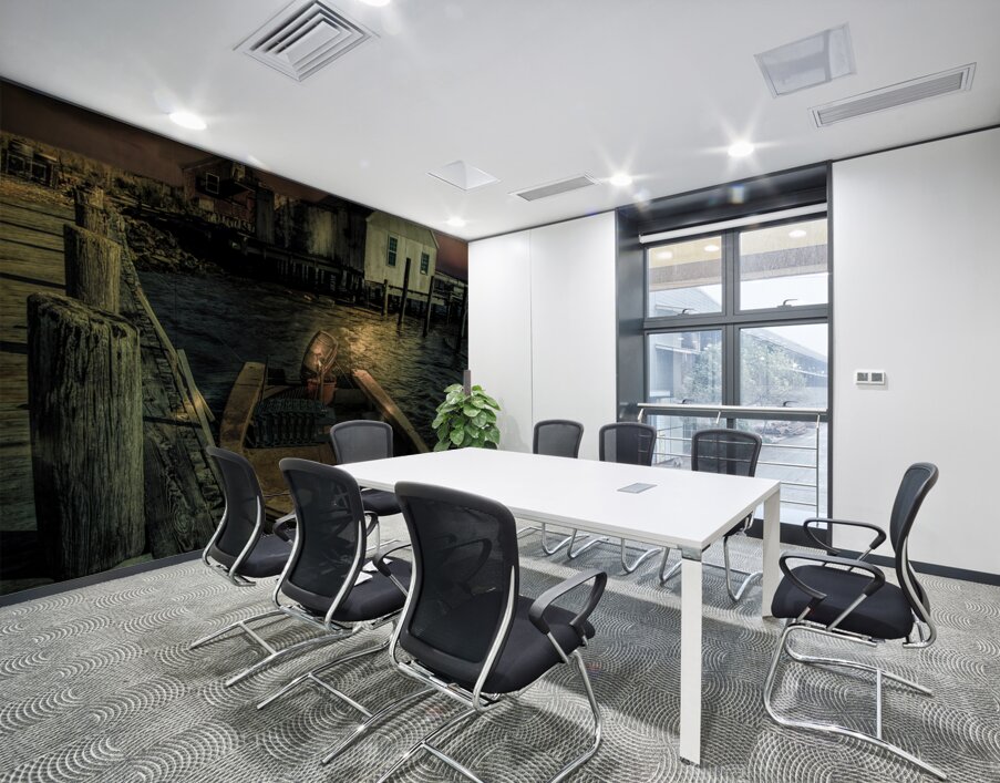 Delmarva Fishing Village at Night Wall Printing