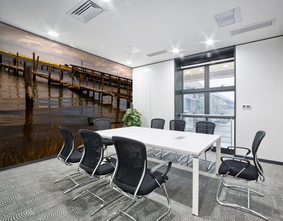 Dilapidated Old Dock Wall Printing