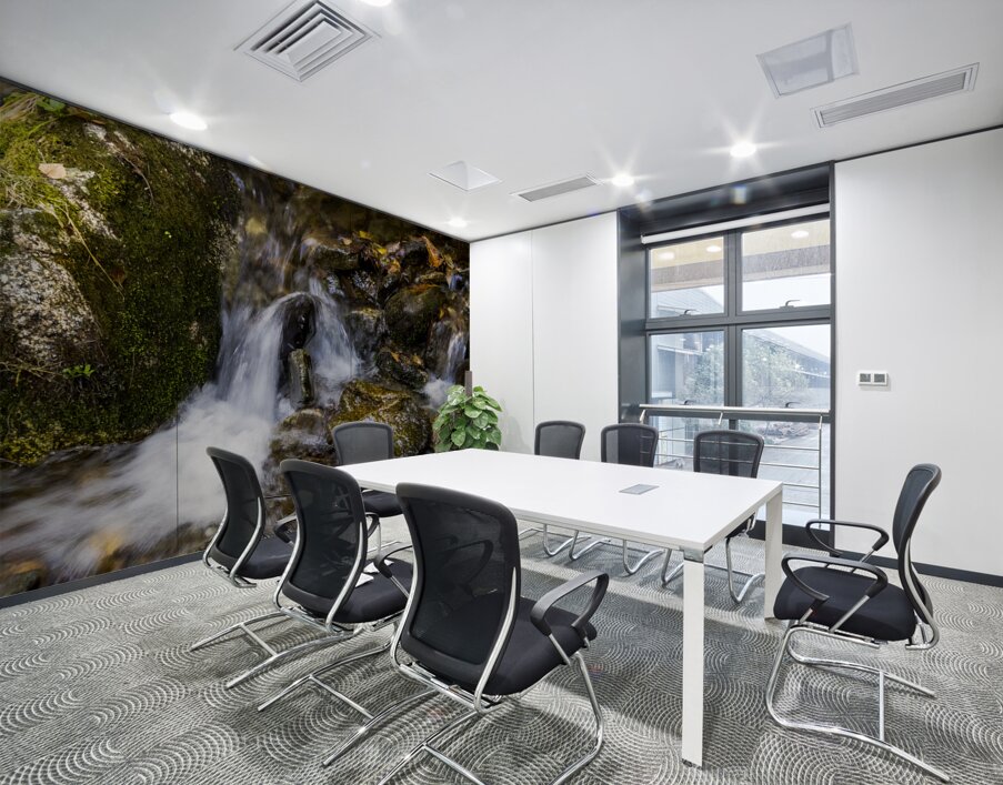 Autumn Mountain Stream Wall Printing