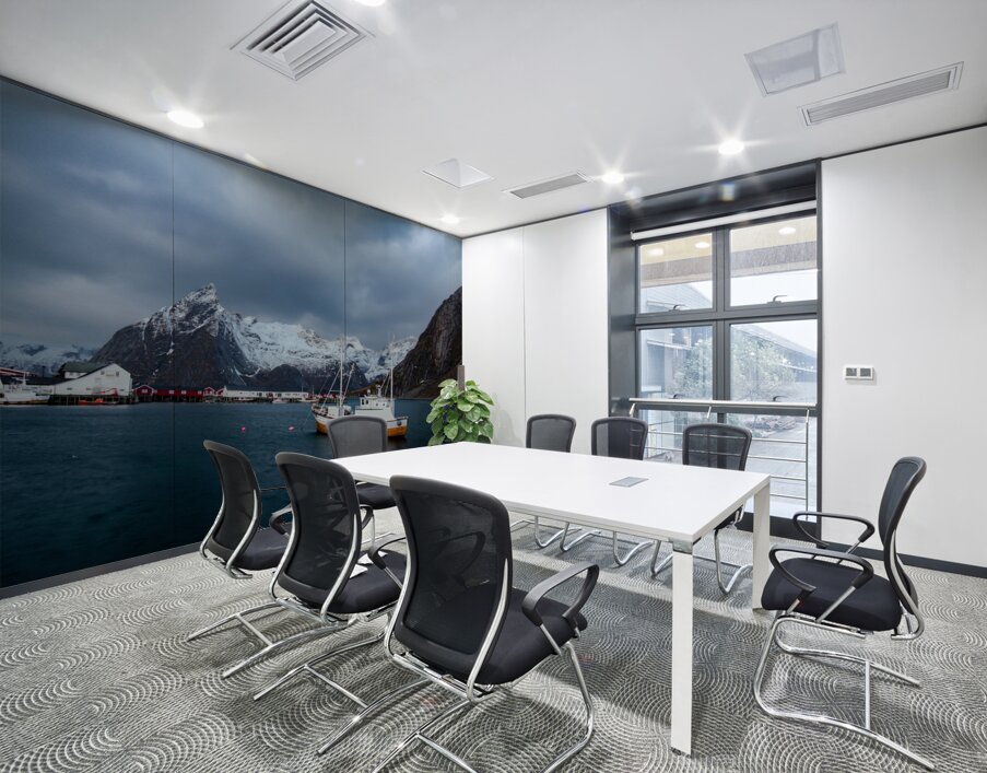 Sakrisoya Olnilsoya Hamnoya  in Winter Wall Printing