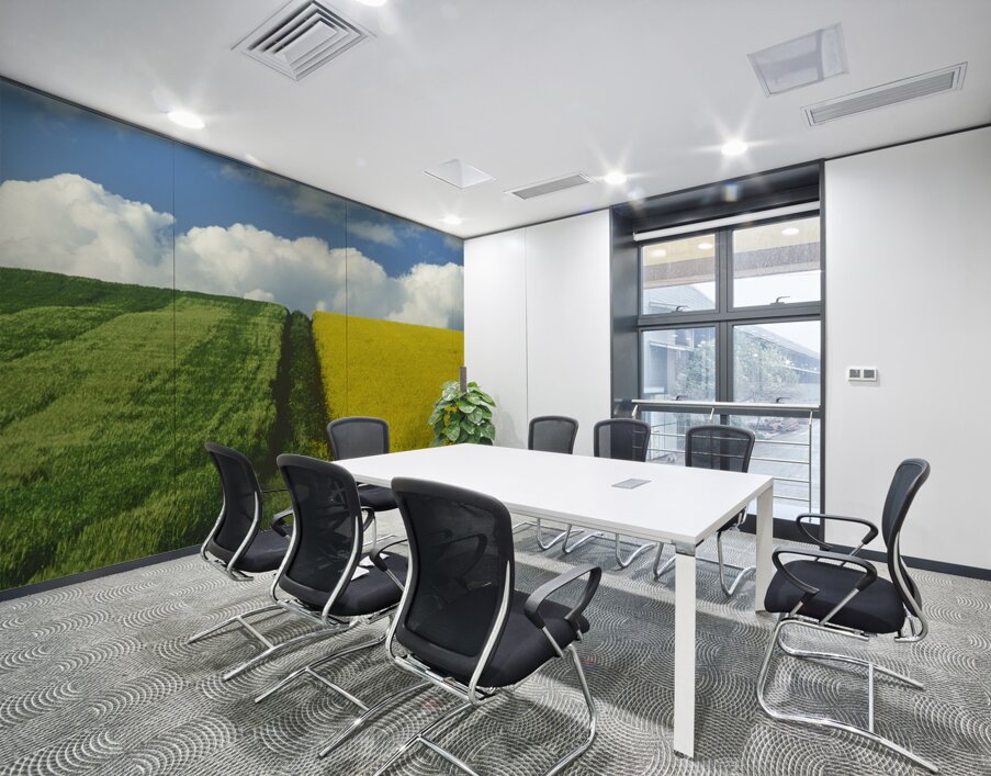 Path Through Barley and Canola Wall Printing