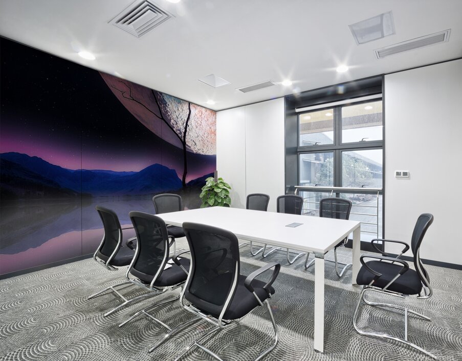 Seussian Tree Against Overhanging Sky Wall Printing