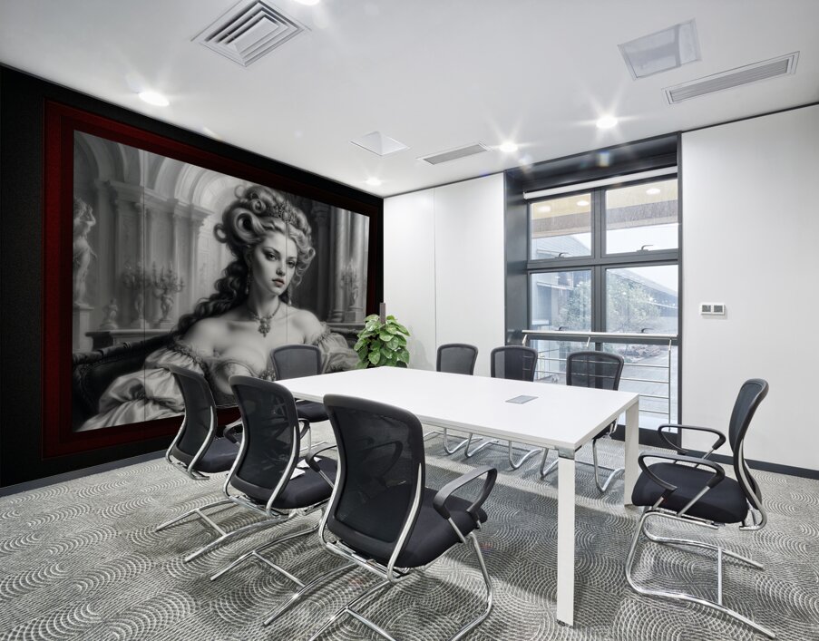 Portrait Illustration Of Lady Orthworth Captivating AI Concept Art by Xzendor7 Wall Printing