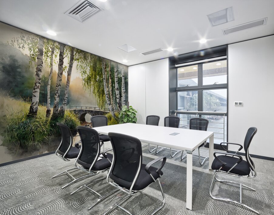 Birch Glen Stone Bridge Wall Printing