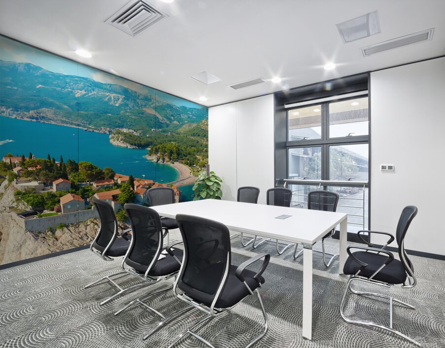 Montenegro Seaside landscape view from the sky Wall Printing