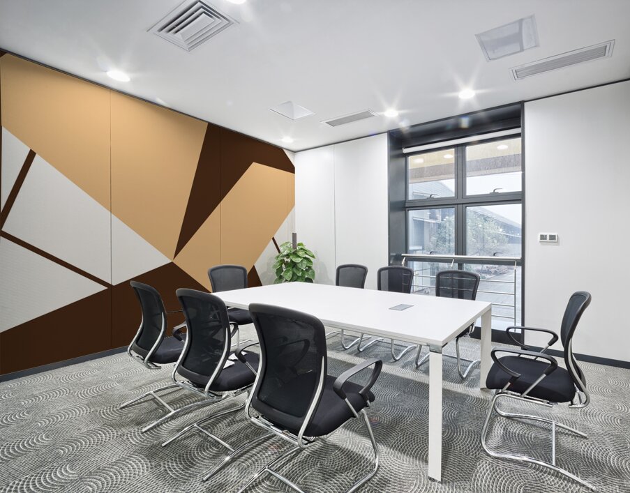 Scattered Triangle Abstract On White Background Wall Printing