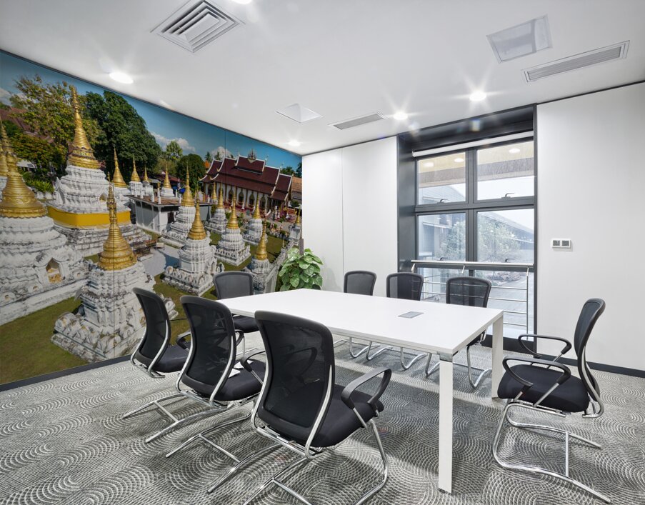 Wat Chedi Sao Lang Buddhist Temple Lampang Thailand Wall Printing