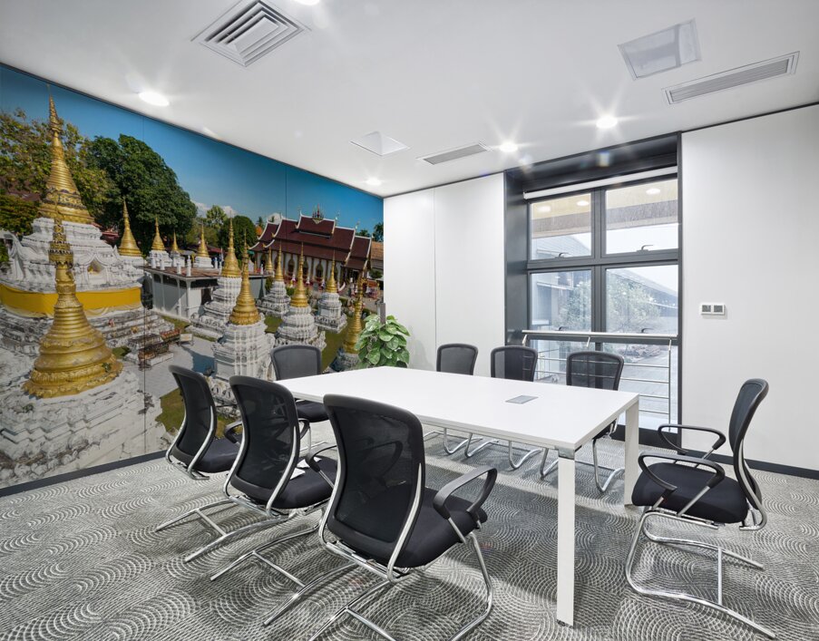 Wat Chedi Sao Lang Buddhist Temple Lampang Thailand Wall Printing