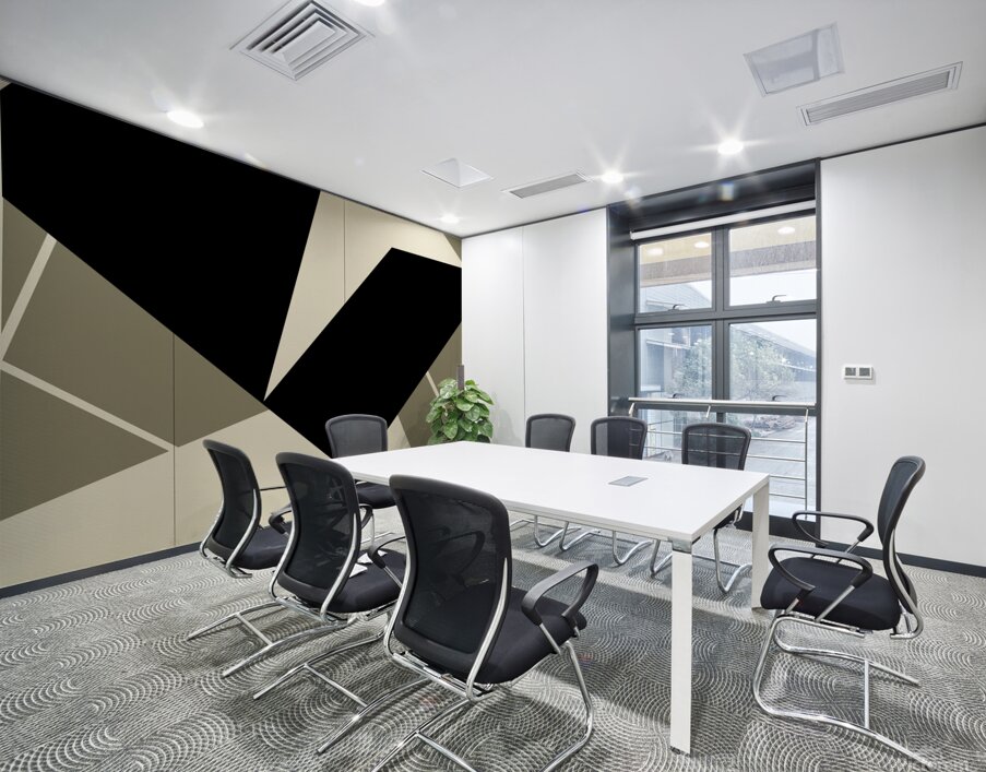 Geometric Abstract Beige Wall Printing