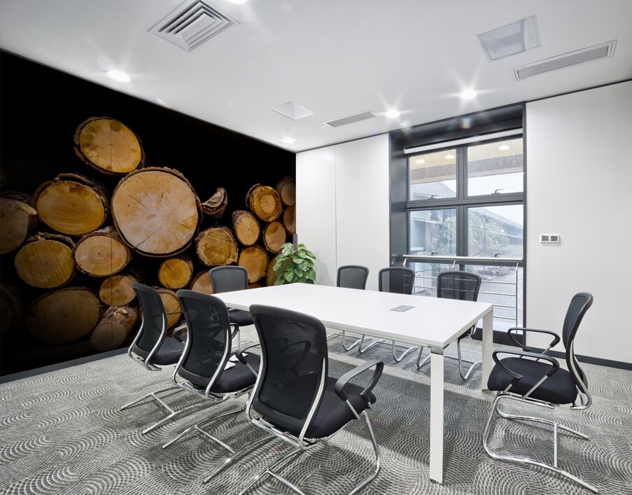 Stacked logs  Wall Printing