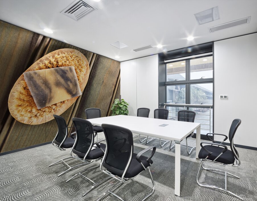 Soap bar and bristle brush Wall Printing