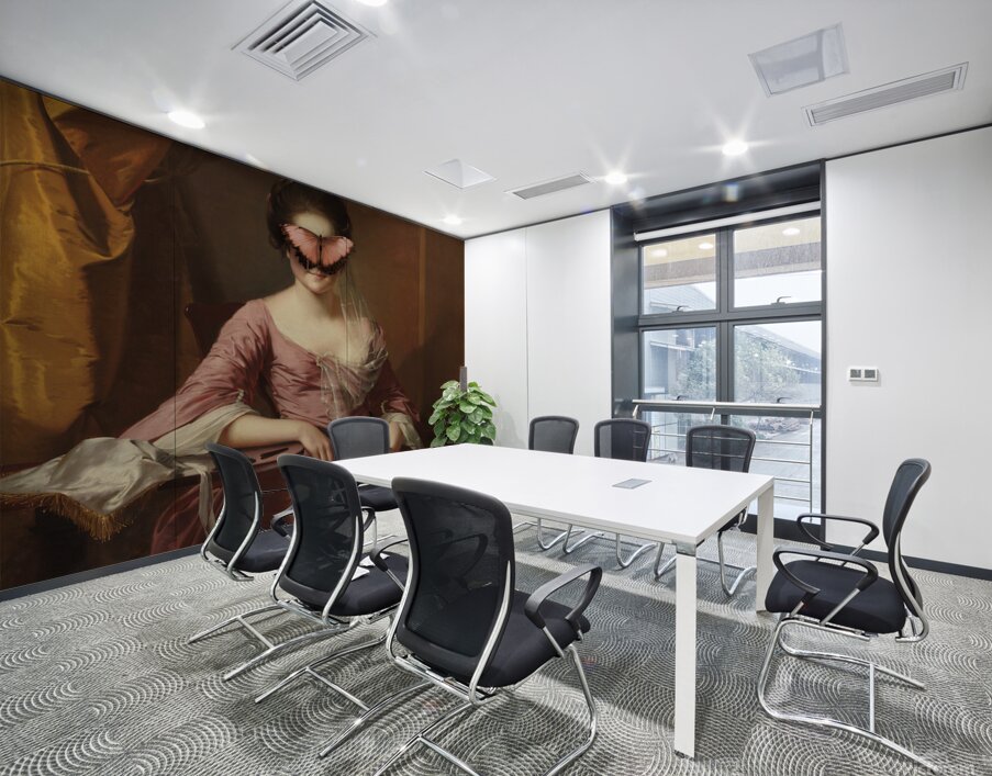 QAC 0029 – Madame Butterfly Rose Gold Wall Printing