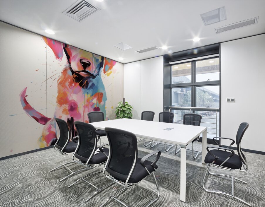 QAN 1063 – Colorful Baby Lab Bold Happy Puppy.j Wall Printing