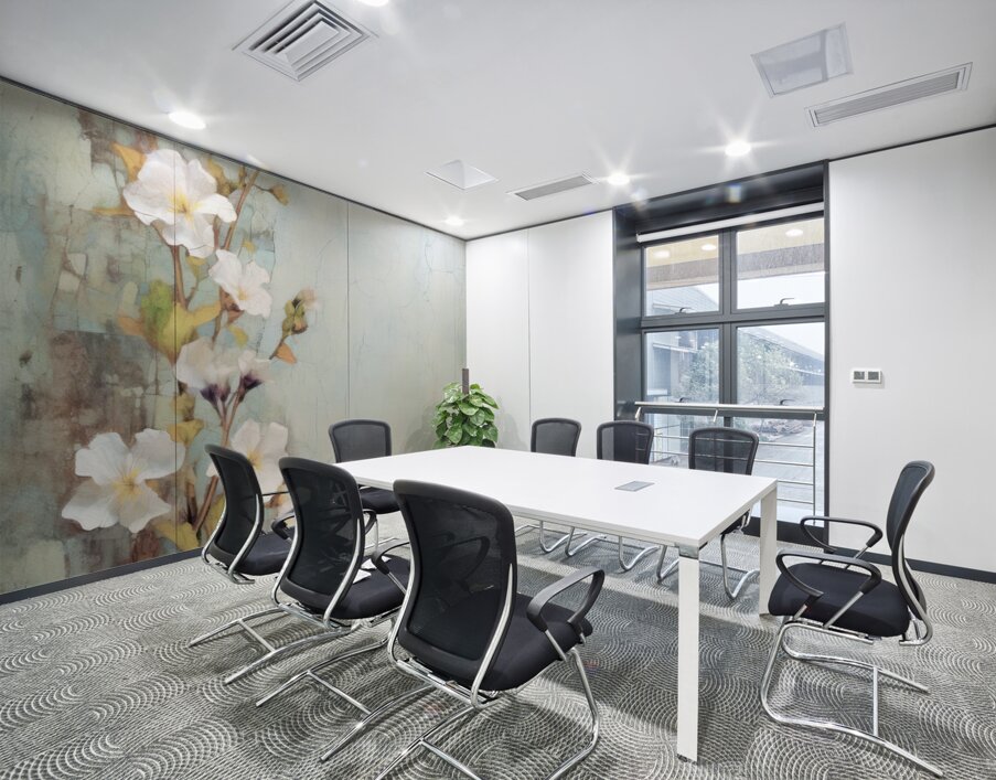 QFB 1055 – Delicate Wallflower Fresco Floral.jp Wall Printing