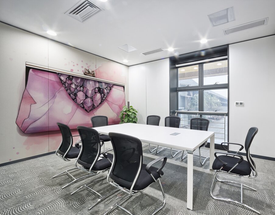 QGF 1023 – Fashion Illustration Pink Clutch Wall Printing