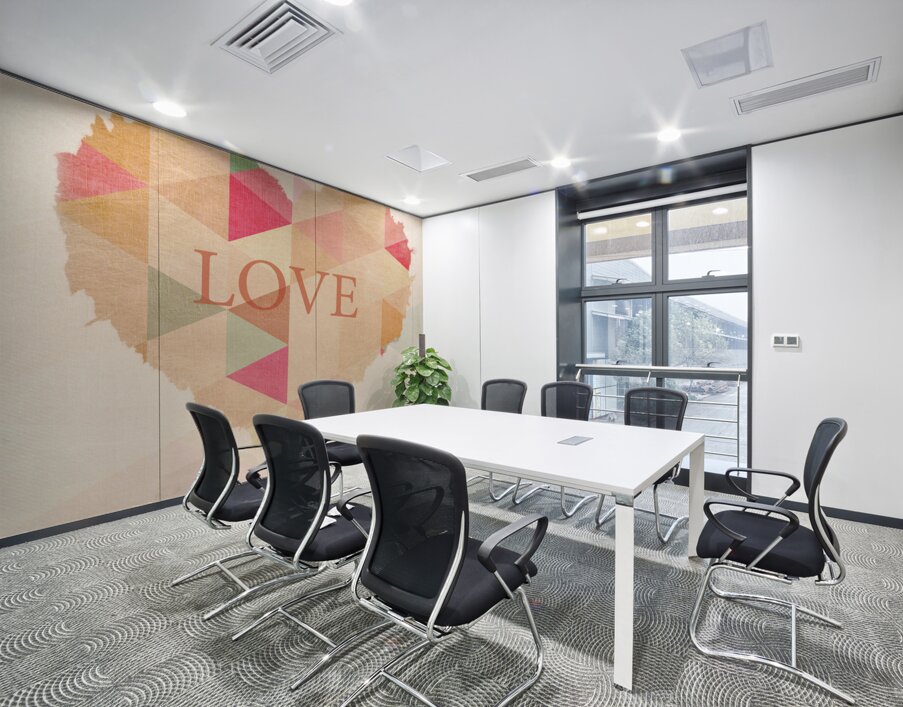 QLR 002 – triangle paper love  heart red Wall Printing